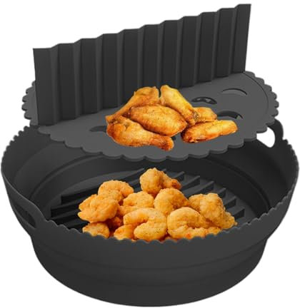 Freidores De Aire De Silicona - Esteras De Freidora De Aire Reutilizable | Liner De Cocción De Silicona : Separador De Alimentos De Bandeja Flexible, Inserto De Cesta Antiadherente para Hogar,