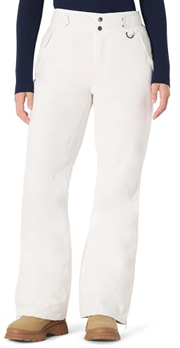 Amazon Essentials Pantaloni da Sci a Vita Media Imbottiti e Idrorepellenti Donna, Bianco, XXL