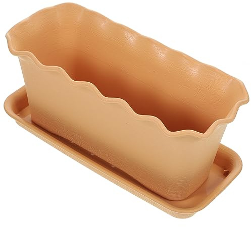 ibasenice Maceta Rectangular Roja de Plástico para Cultivo en Exterior