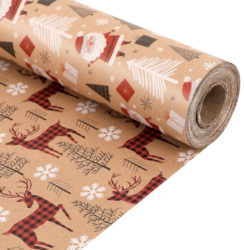 43X15M Weihnachtsgeschenkpapierrollen - Weihnachtsgeschenkpapier, Geschenkpapierrollen für Geschenkkisten & Dekoration.