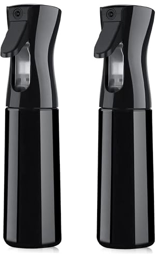 ALINK Lot de 2 flacons pulvérisateurs d'eau - 300 ml - Vaporisateur d'eau ultra fin - Vaporisateur d'eau - Vaporisateur d'eau - Vaporisateur de pression - Pour cheveux, plantes, coiffeur, soins de la