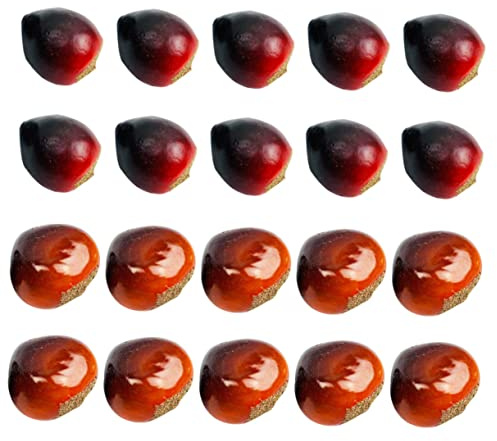 VICASKY 20 Stück Teiliges Künstliche Kastanien aus Schaumstoff Realistische Herbstdeko Leichte Simulation Vielseitige Tisch und Wohnraumdekoration Geeignet als Fotorequisite und DIY