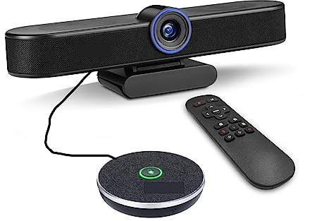 Webcam for conferenze ultra grandangolare 4K 8 MP Zoom digitale 5x con inquadratura automatica for PC USB Live Streaming(B)