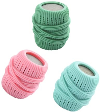 3Pcs Reusable Washing Balls TPE Sponge Anti-Tangle for Washer and Dryer | Fabric Softener and Lint Remover for Clothes, PET Hair and Laundry Use, Multi-Purpose