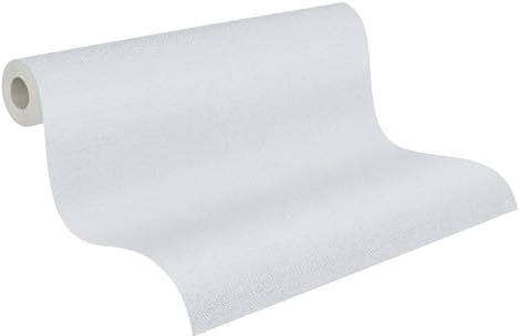 A.S. Création non-woven tapet med textil struktur i grått, blått, vitt – ljus enfärgad tapet 10,05 m x 0,53 m – 790979