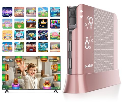 Genmifly Consola de Juegos AR para Niños con Control por Movimiento, Videojuego Plug & Play para TV, Juegos Activos y Diversión Familiar para Interior