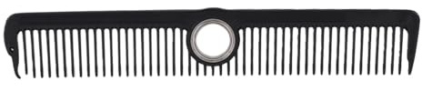 ZJchao Drehbarer Schneidekamm, Professionelles Friseurwerkzeug, Flexibler Rotierender Spinner-Mittelkamm mit Rotierendem Lager für Haarstyling, Trimmen, Männer und Frauen, Kunstst (BLACK)