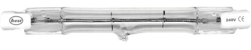 Merriway BH00597 (5 Pcs) Tungsten Halogen Linear Lamps, 100 W, R7/R7S/Rx7S, 78 mm - Pack of 5 Pieces
