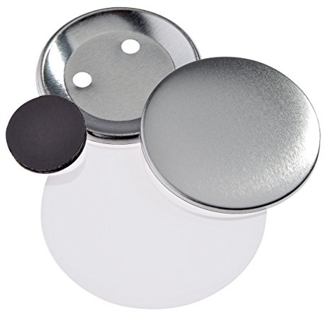 Buttonrohlinge 59mm (50 Stück) für Badgematic Buttonmaschine mit Flächen-Magnet