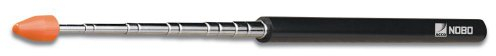 Nobo - Puntero telescópico gigante, extensibile hasta 1260 cm, negro/plata con cima naranja