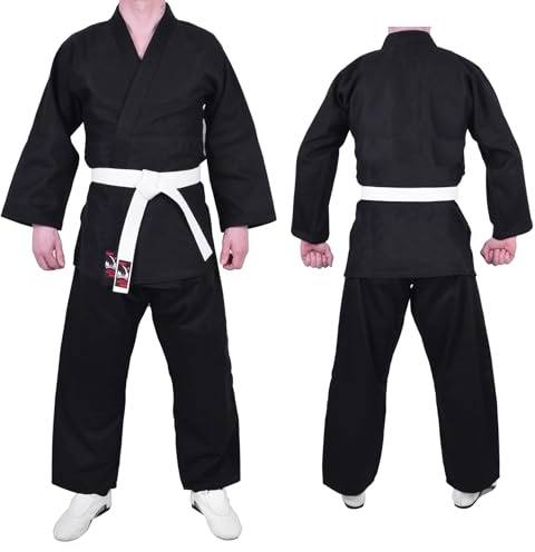 MAR | Judo Gi Uniform for Men Women Kids & Adults | (380g) Light Weight Fabric | Martial Arts BJJ Aikido Suit | Free White Belt Sizes 110cm-200cm