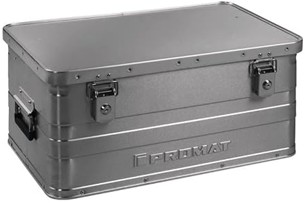 Unbekannt Aluminiumbox Alubox Lagerkiste Transportkiste Transportbox extra stabil und Robust (47 Liter)