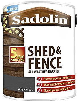 Sadolin Shed & Fence Woodstain Grey Shadow 5 L