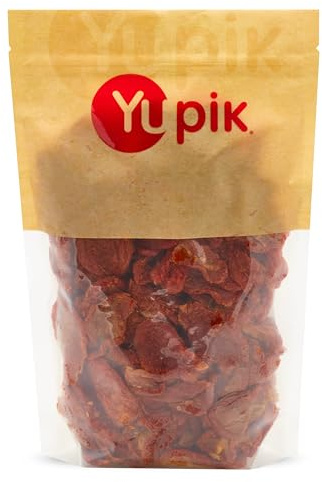 Yupik Sundried Tomatoes, Halves, 2.2 lb (35.2 oz), Vegan, Kosher, Half Slices, Dehydrated Tomatoes, Salted, Chewy, Source of Fiber, Savory Ingredient, Ideal for Cooking