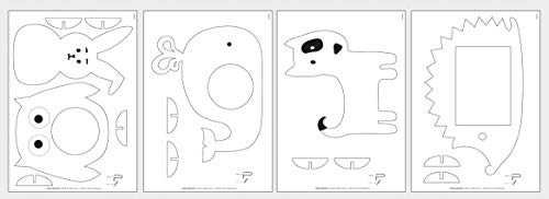 Rayher Compensato con Modelli Animali, Naturale, 300x200x4mm, 4 tavolette, busta 1set