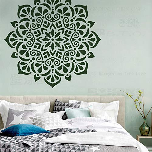 100cm Giant Mandala Indian Arabic Ethnic Round Flower Schablone Schablonen Möbel Vorlage Fliesen Für Dekor Malen Große Muster Muster Wände Große Nische Wandvorlagen Zu Fliesen Malen Holz