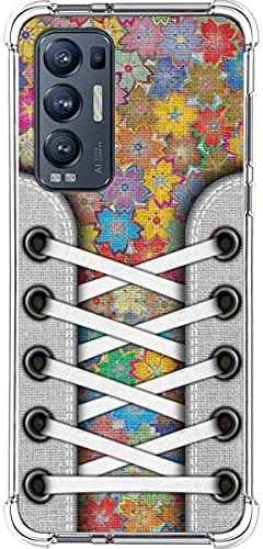 Tumundosmartphone Coque Silicone Anti-Chocs pour Oppo Find X3 Neo 5G Design Dessins - Chaussures 05