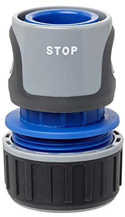 TATAY Raccordo Rubinetto Femmina Universal Premium per tubo flessible, 2 Vie, per Rubinetti da 1/2, 3/4, 1, Connetore Universale, Regolatore, Protezione solare, Installazione facile, Grigio - Nero