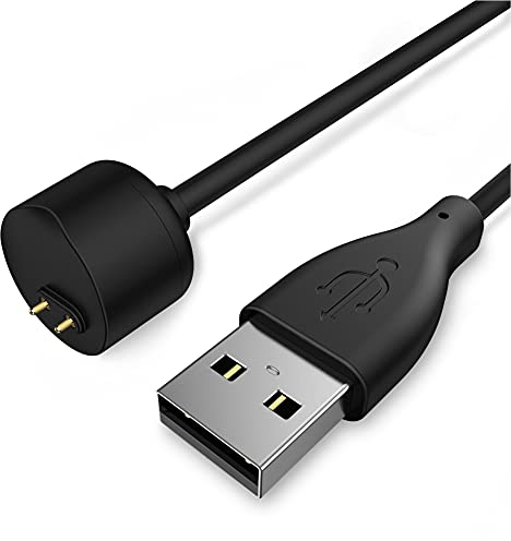 TUSITA 1M Magnética Cargador Compatible con Xiaomi Mi Band 5 6 7, Amazfit Band 5 - Cable de Carga USB 3,3ft 100cm Pinza de la Base - Fitness Tracker Accesorios