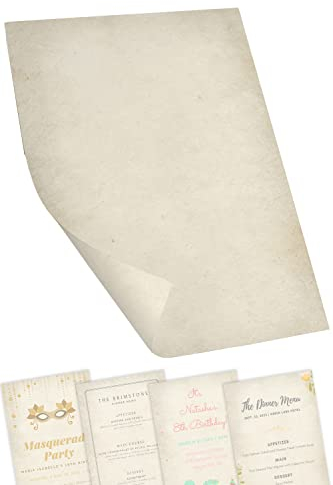Verus Certificate Paper, Cream Decorative Effect, Similar to Parchment Paper for Printing & Writing - 60 Sheets, A4, Double Sided, Printer Friendly, 100 GSM - Astra Print