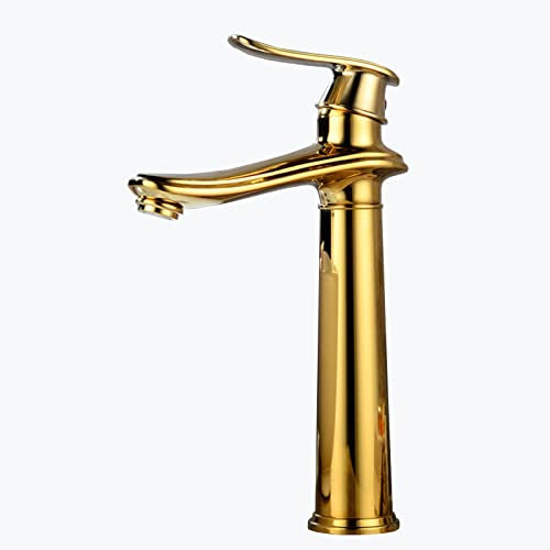 BiaoTeng wasserhahn bad schwarz badarmatur schwarz mischbatterie bad schwarz matt waschtischarmatur schwarz hoch messing wasserhahn bad einhebelmischer waschbecken schwarz,golden B