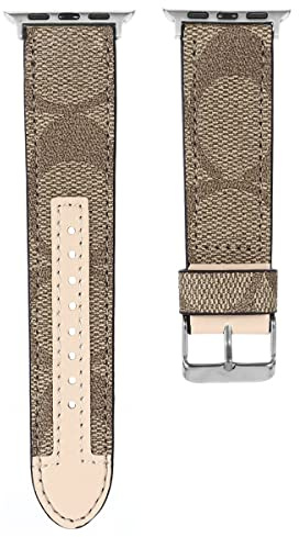 Designer-Armband, kompatibel mit Apple Watch, 38 mm, 40 mm, 41 mm, 42 mm, 44 mm, 45 mm, luxuriöses Echtleder-Ersatzarmband für iWatch Serie 7/6/5/4/3/2/1/SE