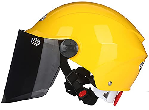 JATIBOSH Attache Fermement Vintage Casque Portable Et Sûre Cyclomoteur Casque, RéTro Demi Casque Boucle De Sécurité À Prise Rapide Casque Moto, pour Adapté Aux Motos ÉLectriques ECE Certifiés