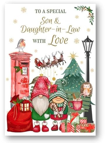 Second Ave - Buzón de Navidad para hijo y nuera, diseño de Navidad, para tarjetas
