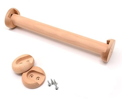 1 Stück Runden Kleiderschrankstange Kleiderstange - Hölzern Schrank-Stange Schrankrohr - Länge 50-150cm - Stange für Garderobe und Nische (Color : D2cm/0.78IN, Size : L 80cm/31.4In)