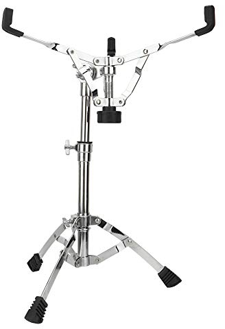 Luqeeg Snare Drum Ständer, Tragbarer Dreibein Drum Ständer, Doppelstrebige Klappbare Trommelstütze für 0 Bis 15 Zoll Tom Drums, Höhenverstellbar von 18 Bis 27 Zoll