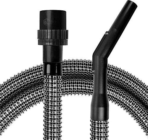 PRIMEBAG Gewebeschlauch 4m Schwarz 58mm | Handgriff Industriesauger Kesselsauger Anschluss, Knickfest, sehr flexibel