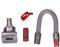 LRFDRESS 1 set pour chiens chats, brosse à cheveux, compatible avec aspirateur Dyson V15 V12 V11 V10 V8 V7 V6, brosse pour outil autonettoyant flexible, outils de toilettage pour animaux domestiques