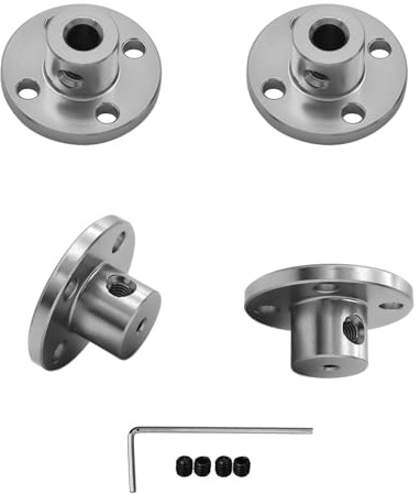 winwill 4 connettori a flangia da 5 mm in lega di alluminio, accessori per modelli di accoppiamento rigidi, raccordi per assi dell'albero per motori fai da te RC