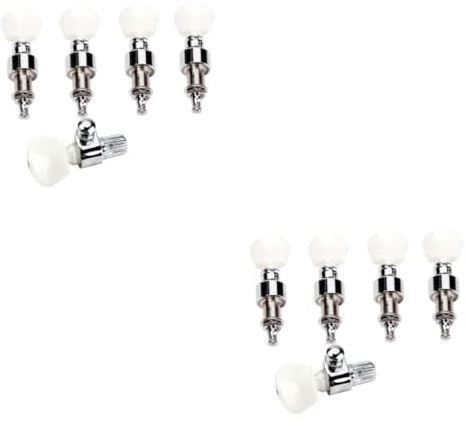 Toyvian 10stücke Banjo Stimmwirbel Mit Kunststoffknöpfen Geared Tuner Maschinenkopf Für Akustische Banjo- Einfache Installation Vintage-design
