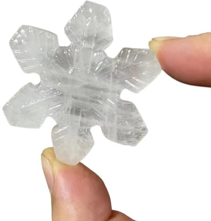 HXSCOO 5 cm Varias Piedras Preciosas Naturales talladas Copo de Nieve imán for refrigerador Copo de Nieve de Cristal (Color : White Crystal)