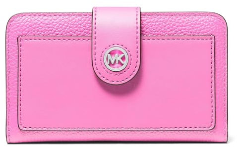 Michael Kors Mk Charm - Portafoglio da donna con linguetta, misura media, colore: Ciliegia, Ciliegia, Mk Charm - Raccoglitore tascabile con linguetta, misura media