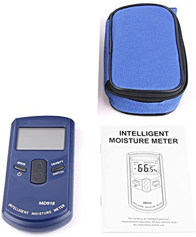Sefdrert Igrometro induttivo per legno, igrometro, rilevatore di umidità, digitale, per legno, 4-80% MD918 (1 pezzo)