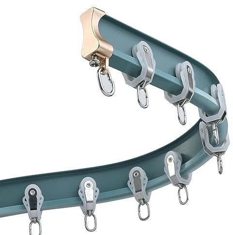 GArcan Vorhangschiene 100 240 360 500 600 cm, biegbare Vorhangschiene, Decken- und Wandmontage – manuelle Biegung – Vorhangschienensystem, Raumteiler, Deckenschiene für Vorhänge, Dusche, Wohnmobil,