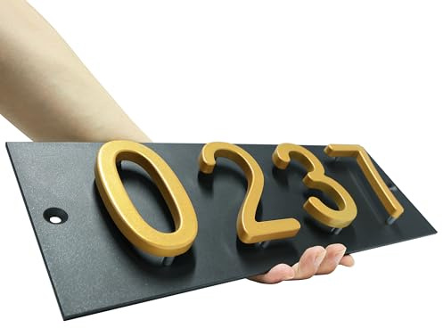 ColourTree Personalized Floating House Numbers Address Street Sign Plaque in Vertical/Horizontal, Aluminum Modern Front Door Sign - Made In USA (Custom Sign & Fonts Colors/Numbers)
