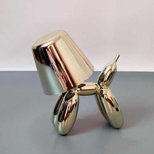 AoLa Table Lampe LED Rechargeable Décoration Ballon Chien Lampe Bureau avec contrôle Tactile Variateur d'intensité Lampe de Chevet USB sans Fil Créatif Cartoon Animaux Chien Lampe Enfant,d'or