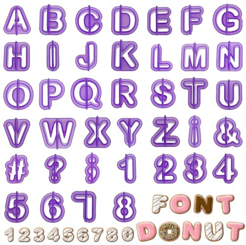 40PCS Alphabet Cookie Cutter,Fondant Cutter, Alphabet Fondant Puncher, Fondant Cutting Machine, Baking Mold for Wedding Birthday Christmas Baby Shower Party Cake Decoration