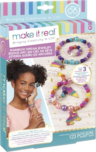 Lansay - MAKE IT REAL - Bracelets Color Reveal - Kit Création 5 Bracelets pour Enfants dès 8 ans - Avec Perles Magiques qui Changent de Couleur Sous la Lumière - Loisirs Créatifs - Activité Manuelle