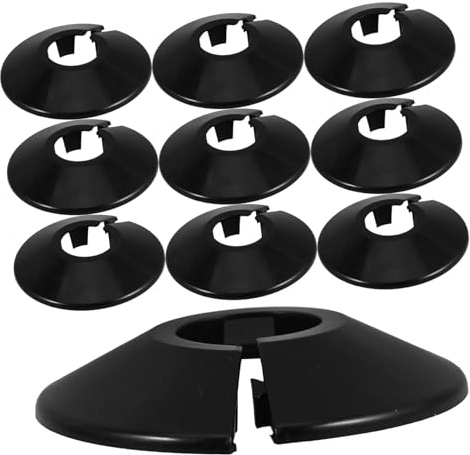 DECOMELODY 10pcs Decorative Pipe Cover for Garden Hose Drain Pipe Radiator Sleek Plastic Collar Covers for Bathroom and Kitchen Decor
