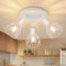 TaFiCo Plafonnier Spot LED 3 Spots E14 - Spot de Plafond Salon Rond Blanc - Luminaire Plafonnier LED Cuisine Moderne Pivotant Lampe Chambre - Sans Ampoule