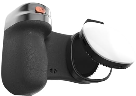 Pinza magnética para teléfono y cámara – Soporte para Selfie magnético Giratorio de 360 °,Mango Selfie con luz incorporada | para Foto Vlog Viaje casa al Aire