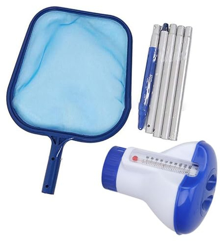 Herramientas de limpieza de piscinas, dispensador de varillas de red de spa, termómetro para estanques, piscinas infantiles, escombros, hojas, insectos, mantenimiento