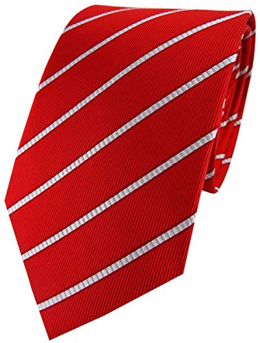 TigerTie Designer Seidenkrawatte in gestreift - Krawatte 100% Seide