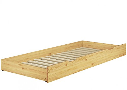 Erst-Holz Bettkasten als Zusatzbett für unsere Etagenbetten - Kiefer Natur - 90.10-S7