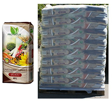 ProNatur 48 Sack Gärtnerkompost mit á 40 Liter = 1920 Liter Komposterde
