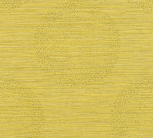 Livingwalls Vliestapete Titanium 2 Tapete 10,05 m x 0,53 m gelb metallic Made in Germany 360054 36005-4